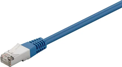 Immagine prodotto di Goobay 73071 Cavo patch CAT 5e, F/UTP, blu, 0,5 m - senza protezione del naso a scatto, CCA
