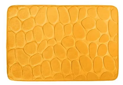 Zdjęcie produktu dla MSV dywanik kąpielowy mata prysznicowa żwirowa mata kąpielowa zmywalna, szybkoschnąca, antypoślizgowa 40x60 cm - szafranowy
