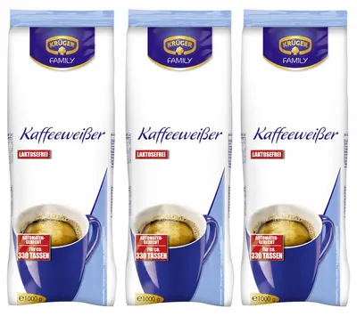 Obrázek produktu pro Krüger Kávový nápoj bez laktózy, vhodný pro kávovary, 1000 g, balení 3 kusů