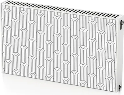Produktbild von Geometrische Linien – Magnetische Heizkörperabdeckung – 100x60 cm – Magnet Heizkörperabdeckung – 3D Würfel – Heizkörperverkleidung – Magnetische Wandverkleidung – Wetterfest