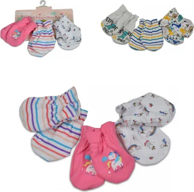 Produktbild von Cangaroo Baby-Fäustlinge Kay 3er Set, aus 100% Baumwolle, Erstlingshandschuhe rosa