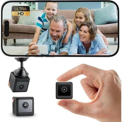 Zdjęcie produktu dla Miniaturowa kamera Wi-Fi do wnętrz, bezprzewodowa, z czujnikiem ruchu, widzenie w nocy, sterowanie przez aplikację, 35 x 35 x 35 mm