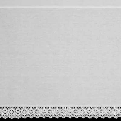 Obrázek produktu pro Okenní závěs 60x150 Clarie white ready for tunnel z matné tkaniny s krajkou Eurofirany