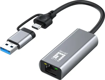 Produktbild von LevelOne USB-0423 2,5G USB-C/A Netzwerkadapter