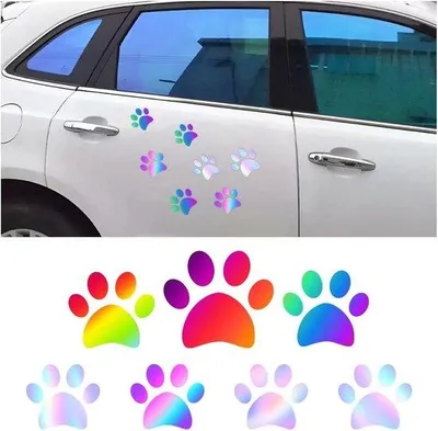 Obrázok produktu pre Laserové nálepky na auto – Bezpečnosť v noci, 7 farieb, dekorácia na okná áut a motocyklov