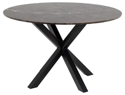 Image de Heaven table de salle à manger 120x120cm marron.