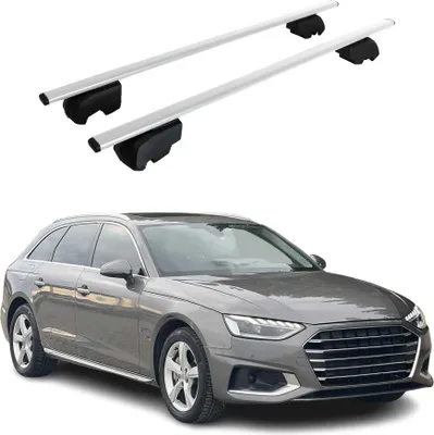 Image de Barres de toit transversales pour Audi A4 B9 Break 2016-2025 Fer Argent 2Pcs