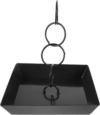 Productafbeelding van Regenketting Opvangbak - Waterafvoer Bak - Waterbeheer Tuin - Roestvrij Metaal - 26 x 26 x 4.5 cm - Lichtbruin