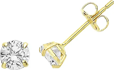 Image de Boucles d'Oreilles Femme Or 375/1000 avec Oxyde de Zirconium - 4mm*4mm; TRS29838