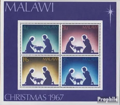 Produktbild von Briefmarken Malawi 1967 Mi Block9 (kompl.Ausg.) postfrisch Weihnachten