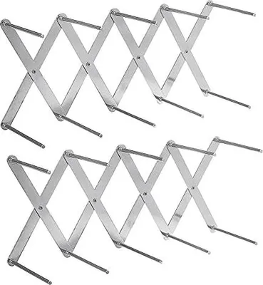 Produktbild von MOSNOW Spareribs Halter Grill, 2er Set Rippchenhalter Edelstahl BBQ Grillrost Faltbare Topfdeckelhalter Barbecue Grillpartys im Freien für Holzkohlegrill Gasgrill