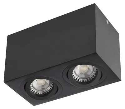 Productafbeelding van XBRIX RECTANGULAIR. Inbouwspot voor plafond, GU10/PAR16, 2x50W, max. 230V AC, IP20, zwart - Mat wit