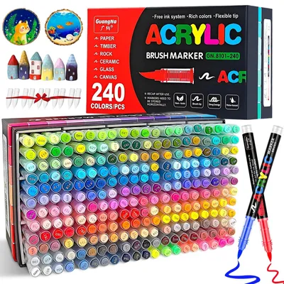 Immagine prodotto di Solidchoice - Set di 240 pennarelli acrilici per arte e creatività