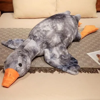 Produktbild von Plüsch Gans 160 cm - Weiches Kuscheltier - Schlafkissen für Kinder