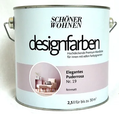 Produktbild von Designfarbe Elegantes Puderrosa Nr. 19 2,5 l