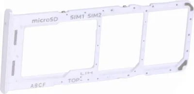 Produktbild von Simkartenhalter passend für Samsung Galaxy A23 5G (SM-A236B), Dual-Nano-SIM + micro-SD, Serviceware, Weiss