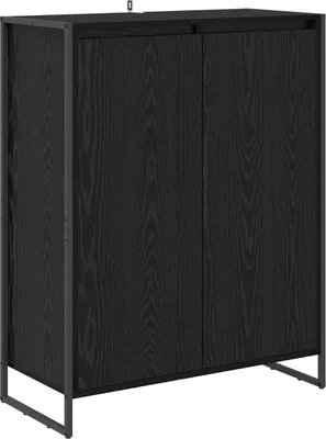 Obrázek produktu pro vidaXL Botník s úložným prostorem černý dub 79 x 36 x 100 cm