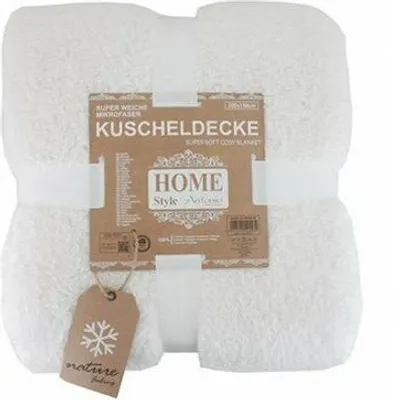 Immagine prodotto di Coperta Teddy 150 x 200 cm " calda coperta in ecopelliccia | soffice coperta in microfibra [bianco]