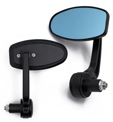 Produktbild von Motorrad Spiegel Universal 7/8" 22mm Lenkerendenspiegel Schwarz 360° Drehbar