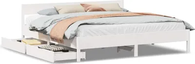 Immagine prodotto di vidaXL Letto in legno massiccio senza materasso bianco 160x200 in legno di pino