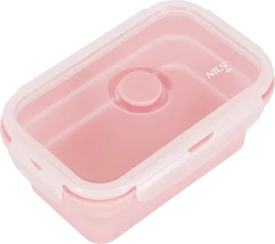 Zdjęcie produktu dla Składany lunchbox, różowy, pojemność 500 ml