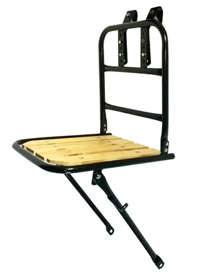 Produktbild von Frontgepäckträger Stahl/Holz Front Loader Gepäckträger vorne für Hollandrad