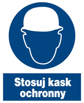 Zdjęcie produktu dla ZNO-3 - ZNAK BHP nakazu - Stosuj kask ochronny