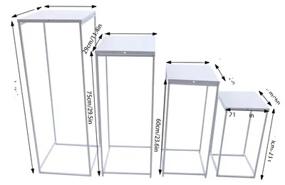 Produktbild von Blumenständer, Metallkonstruktion, vielseitig für Veranstaltungen, WEISS