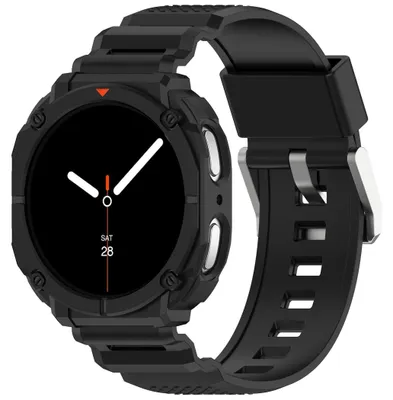 Immagine prodotto di Custodia in TPU con cinturino integrato per Samsung Galaxy Watch 8 44 mm, 2 in 1, nero
