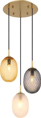 Produktbild von Globo Lighting Hängeleuchte Metall goldfarben matt, 3x E14