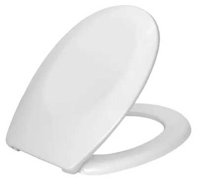 Produktbild von WENKO WC SITZ Bergamo Toiletten Deckel Sitz Brillen Klo Duroplast weiß Bad