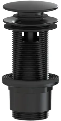 Productafbeelding van CERANO - Wastafelaftloop - 5/4" click-clack met overloop - kunststof - 67/82mm - mat zwart