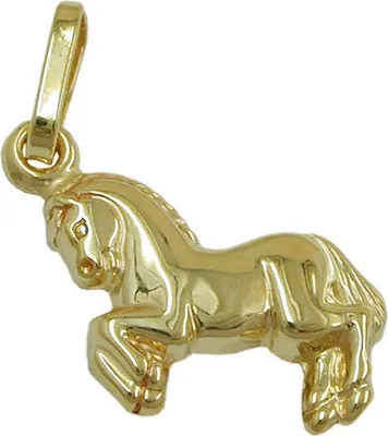 Produktbild von Pferd - Goldanhänger Anhänger Kettenanhänger aus 375 Gold Gelbgold für Damen