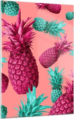 Produktbild von Bilder auf glas - Einteilig - Ananas Obst Saft - 50x70cm - Glasbilder - Wandbilder - Bilder - zum Aufhängen bereit - Wanddekoration aus Glas - Glas Bilder - Wandbild auf Glas - GPA50x70-4031