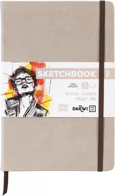 Obrázok produktu pre Darwi Dfy Skicár 80 14 x 21 cm 140 g Taupe