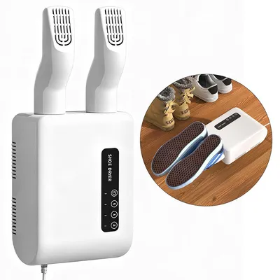 Produktbild von Wand-Schuhwärmer mit Heißluft, Ozon-Desinfektion & 1–3h Timer, 360° drehbar, Wandmontage, Trockner für Schuhe, Socken & Handschuhe