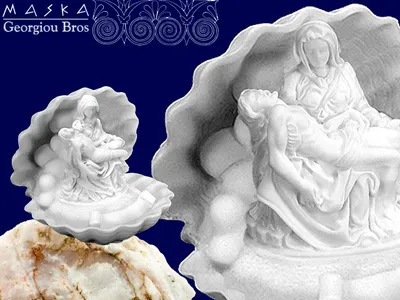 Imagen del producto de Pietà en una concha - Alabastro griego