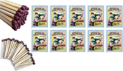 Produktbild von 10er Set Streichhölzer - Kessler Esslingen Motive/Zigarrenstreichhölzer/Zündhölzer