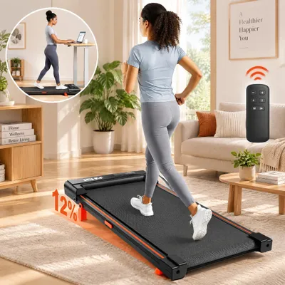 Produktbild von 4-in-1 Walking Pad für Zuhause, 12% Steigung，bürstenloser Motor，LED Display