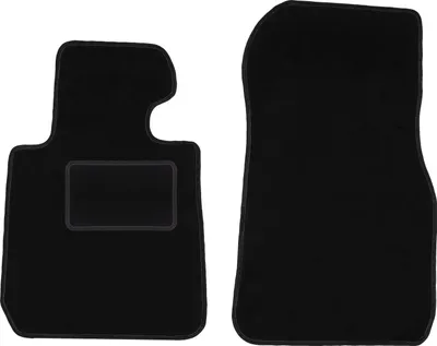 Image de Tapis de sol avant velours sur-mesure pour BMW 3 F30 (2011-2018, berline) noir, jeu 2 pièces, fixations - STANDRAD