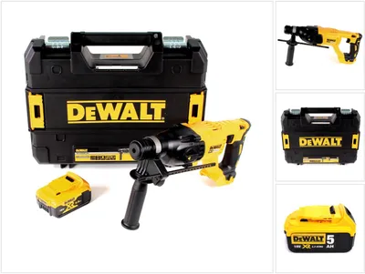 Produktbild von DeWalt DCH 133 NT Akku Kombihammer 18V 2,6J SDS plus Brushless + 1x Akku 5,0Ah + TSTAK - ohne Ladegerät