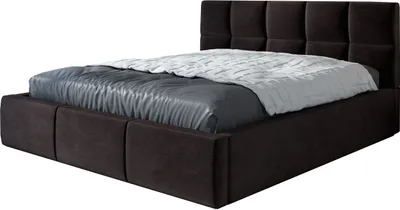 Produktbild von Polsterbett CARLO 180x200 mit Matratze und Bettkasten. Farbe: Dunkelbraun.