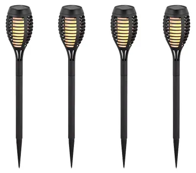 Produktbild von 4er Set LED Solarleuchte, schwarz , H 50 cm
