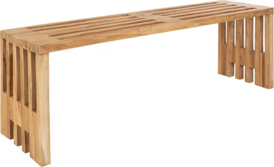 Produktbild von Sitzbank >Benidorm< in Braun, Teak - 140x48x35cm (BxHxT)