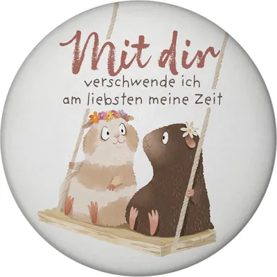 Produktbild von Meerschweinchen Magnet rund mit Flaschenöffner rund mit Spruch