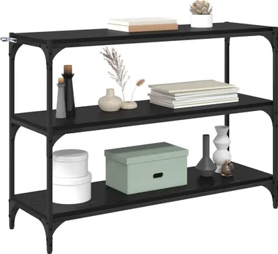 Produktbild von "Winterschlussverkauf "Bücherregal - CLORIS - Standregal - Robust und langlebig - Schwarz Eichen-Optik 100 x 33 x 70,5 cm - DEMöbel7950977