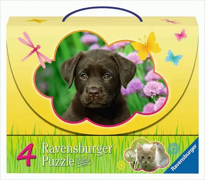 Produktbild von Ravensburger 07265 - Tierkinder im Freien - 2x 25 / 2x 36 Teile Puzzlekoffer