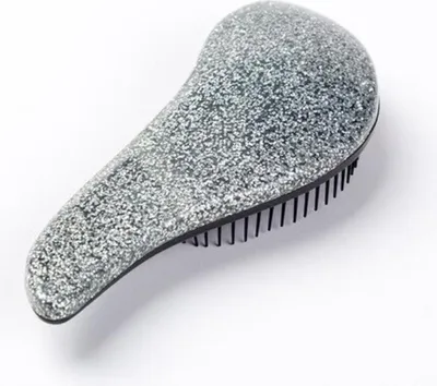 Immagine prodotto di Jumada's – Spazzola anti-groviglio in argento scintillante – Cura dei capelli per districarli senza fatica – Anti-groviglio – Anti-groviglio