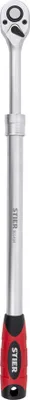 Produktbild von STIER Teleskop-Umschaltknarre, 1/2 Zoll, mit Schnellentriegelung, Länge zwischen 450-595mm verstellbar, 2-K-Griff