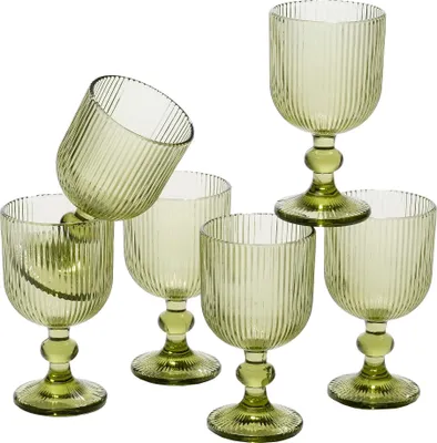 Zdjęcie produktu dla Kieliszki do wina Mica Decorations Merlot – zestaw 6 sztuk – 250 ml – szkło – jasnozielone